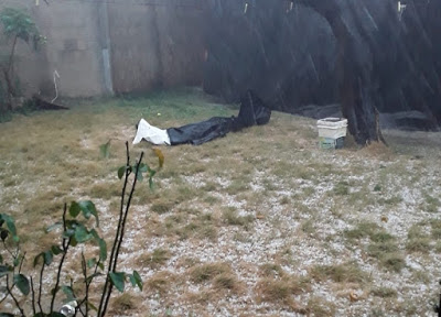 Chuva de granizo e vendaval provocam estragos em Dianópolis (TO)
