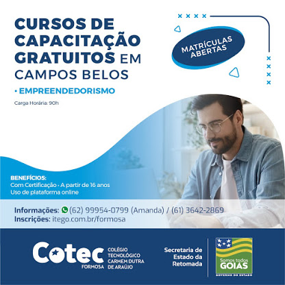 Itego abre curso gratuito em Campos Belos (GO)