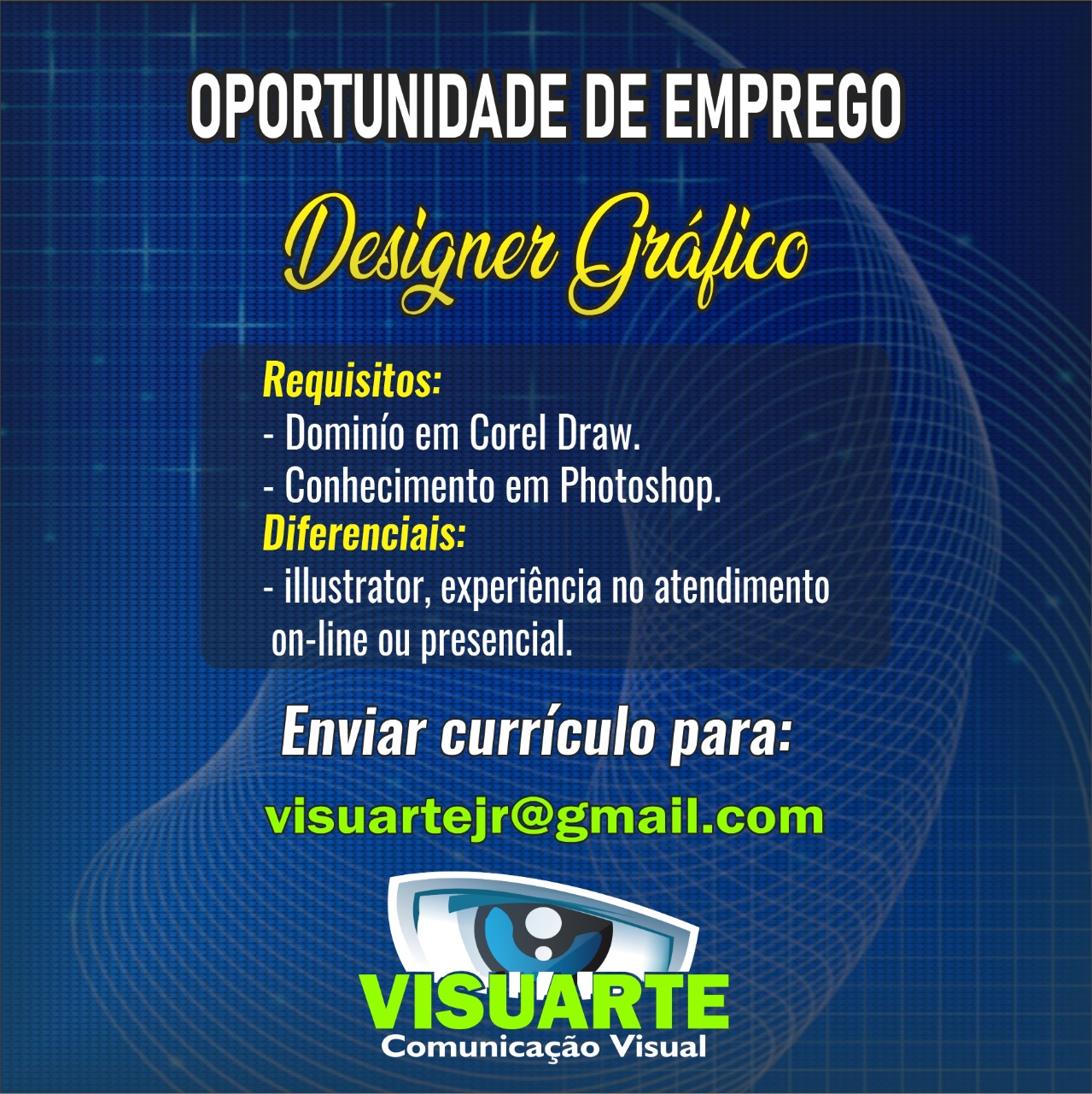 Vaga para Designer Gráfico