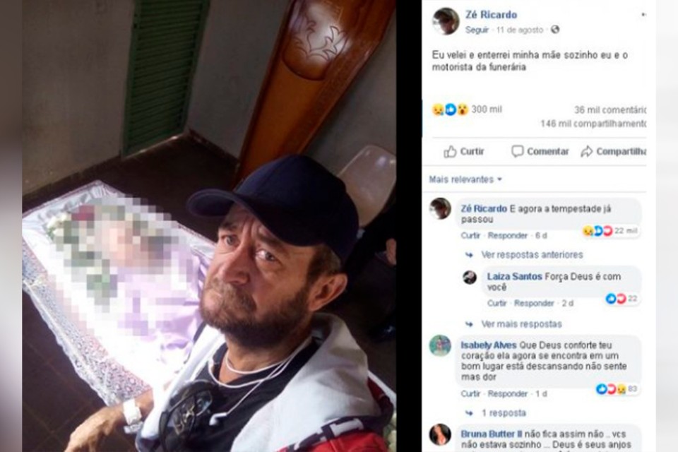 MP-GO pede prisão preventiva para suspeita de matar homem que velou a mãe sozinho