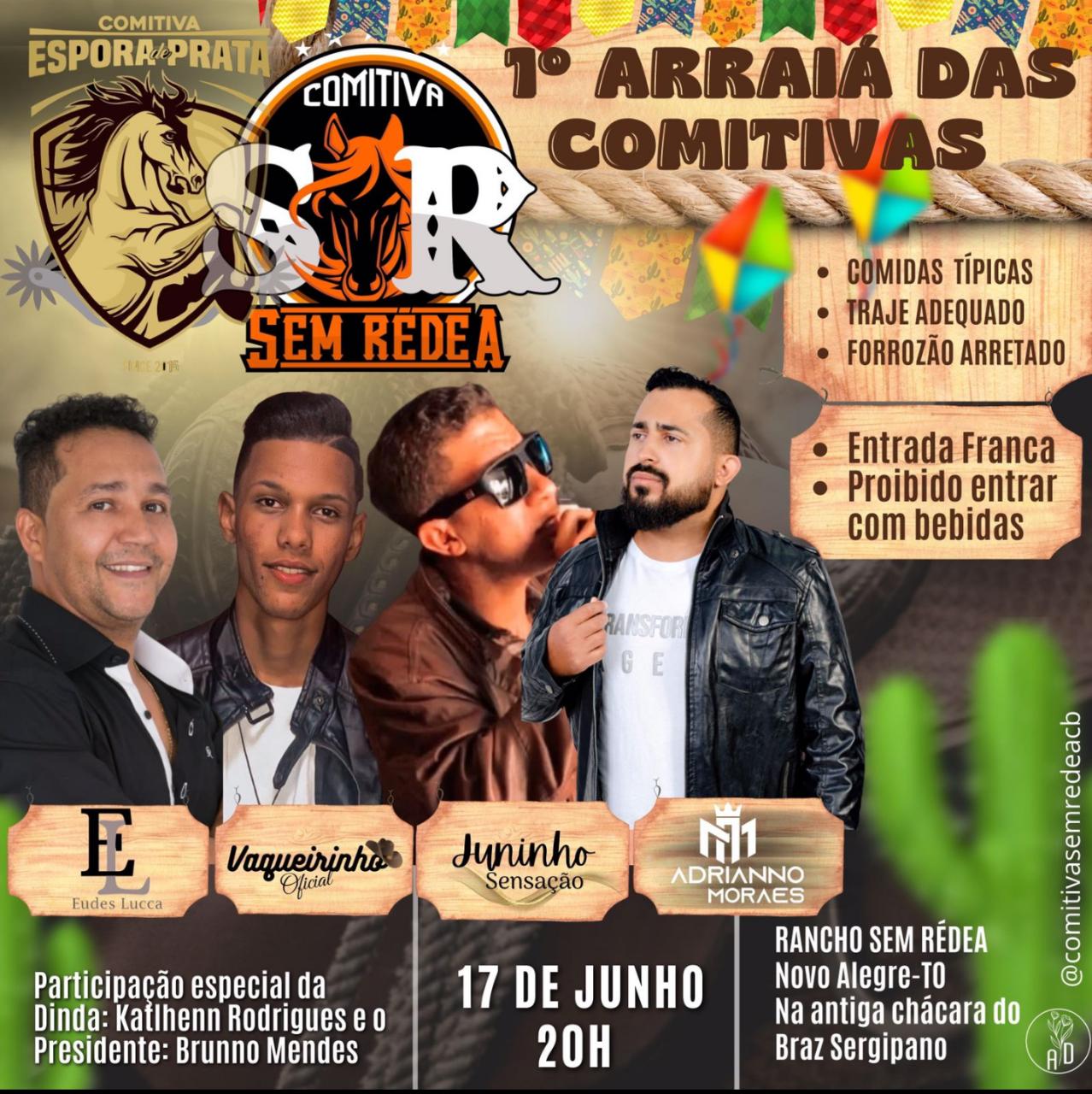 1º Arraiá das Comitivas ocorre nesta sexta-feira (17), em Novo Alegre (TO)