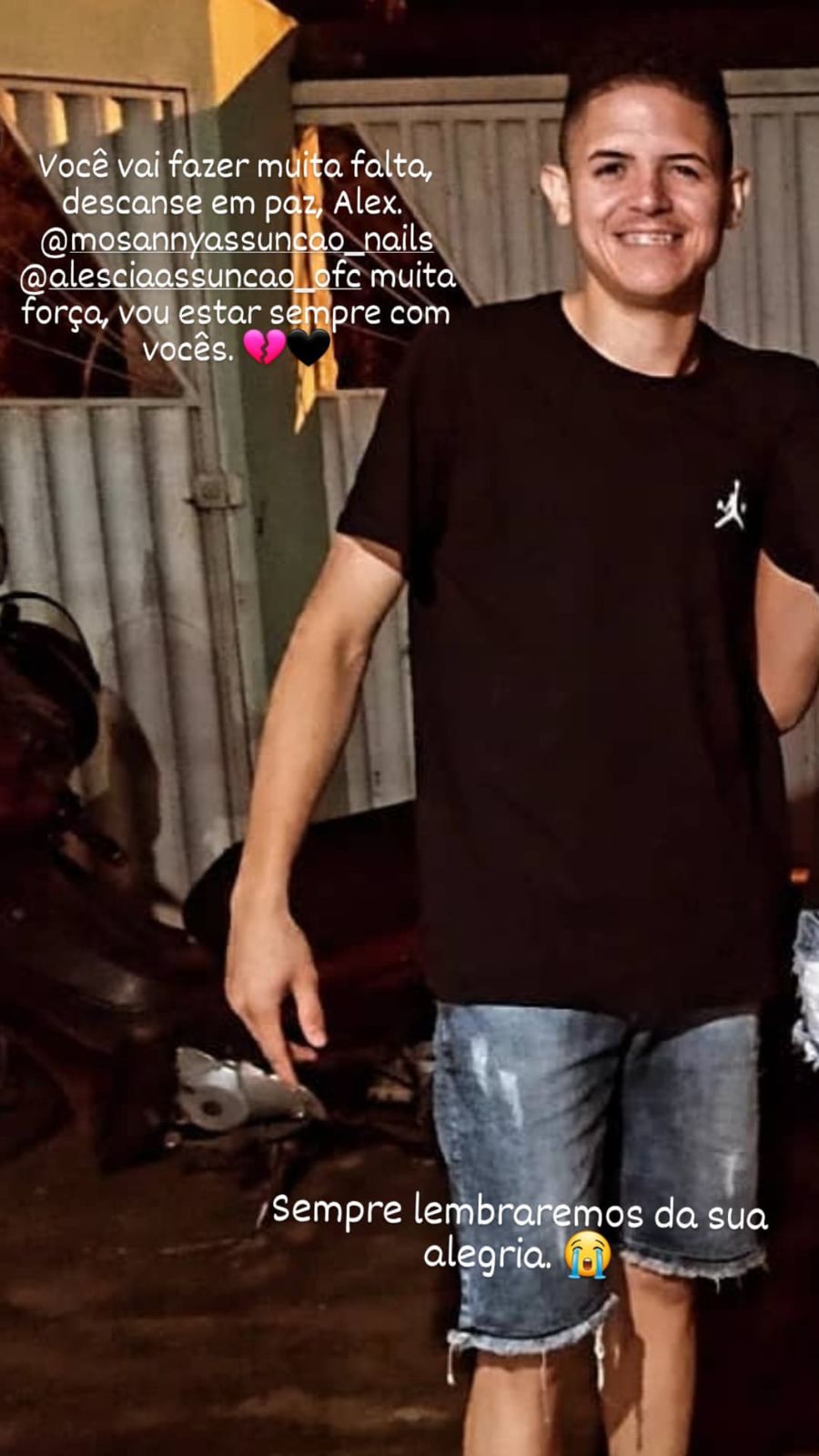 Acidente de moto tira a vida Alex Assunção, em Campos Belos (GO)