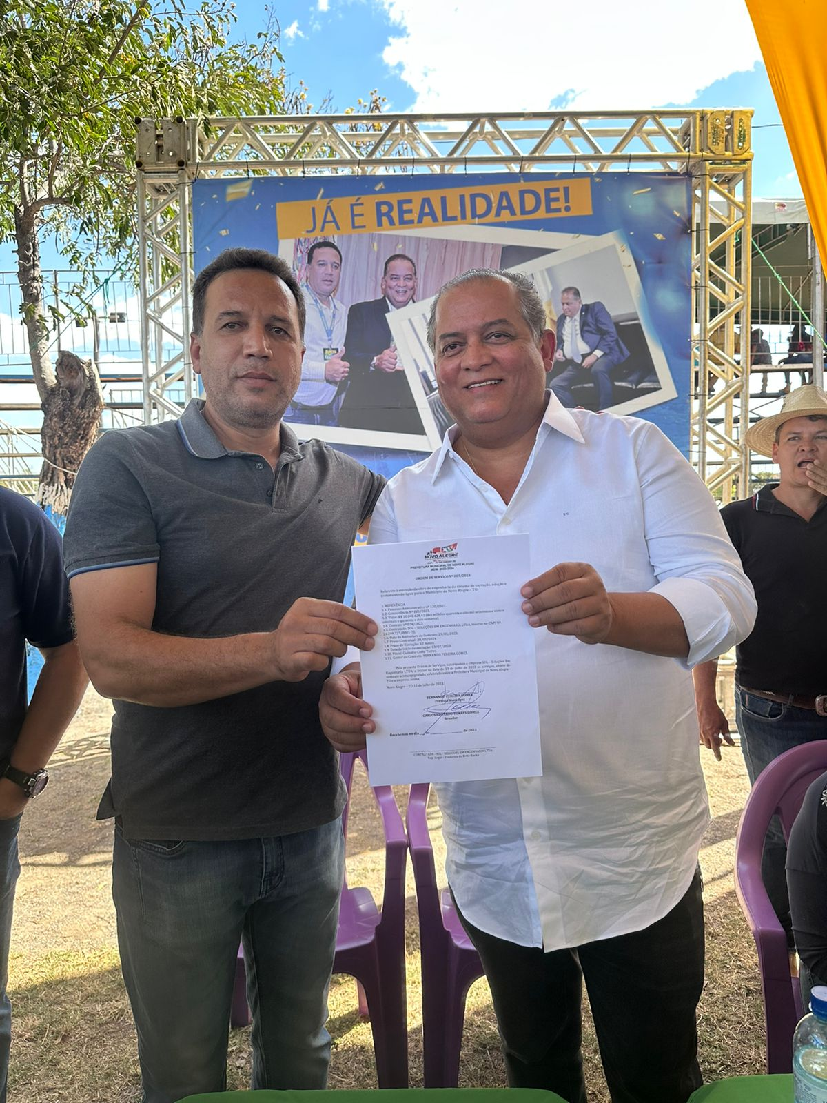 Adutora em Novo Alegre tem ordem de serviço assinada