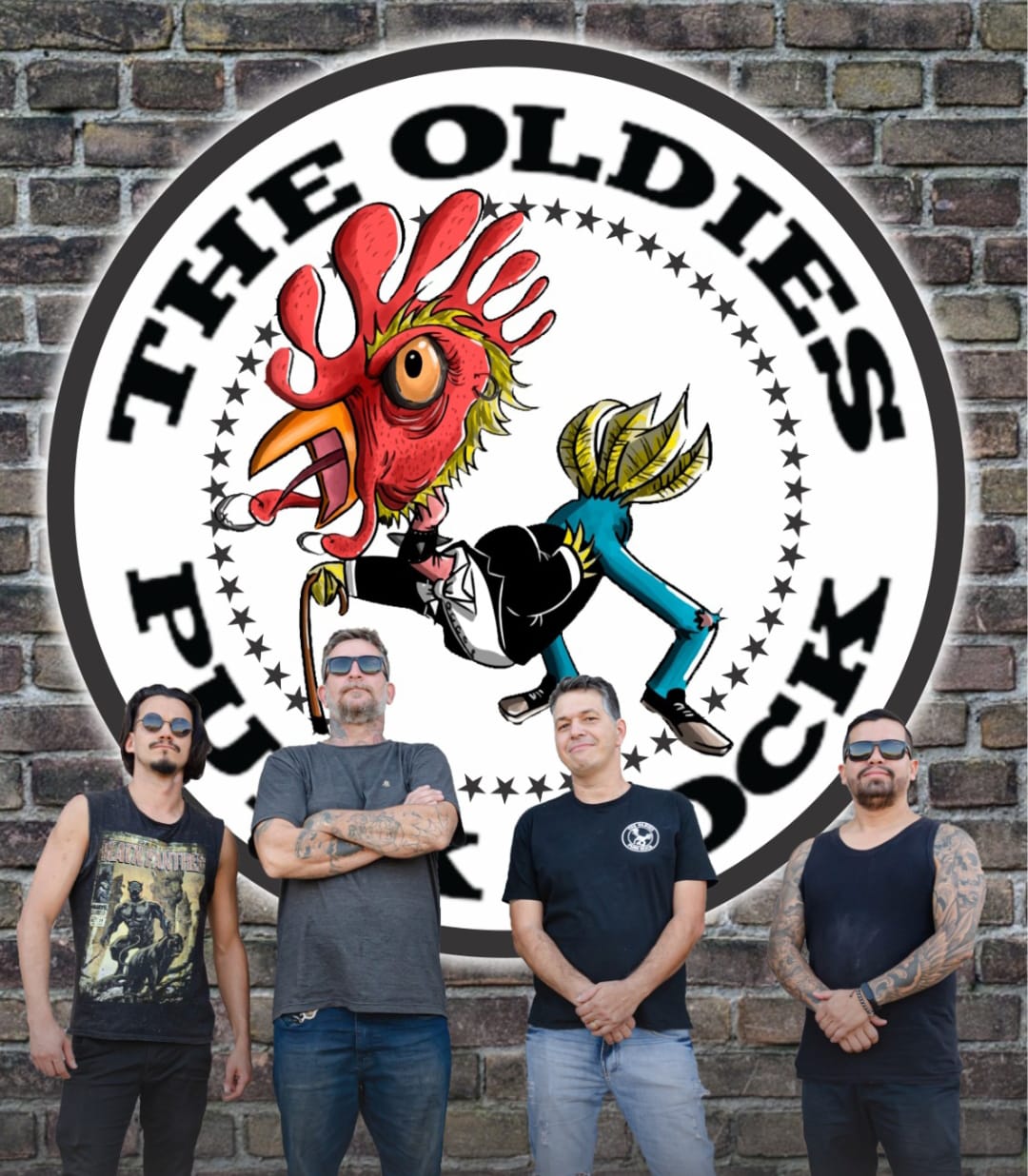 Encontro de motociclistas ao som de The Oldies Punk Rock