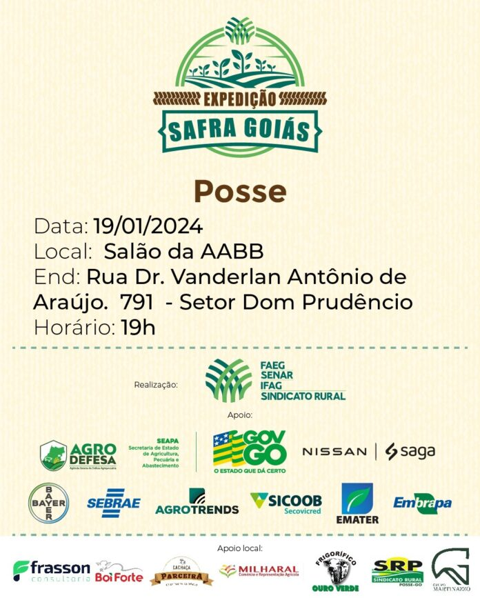 Expedição Safra Goiás chega a Posse (GO), nesta sexta-feira, dia 19