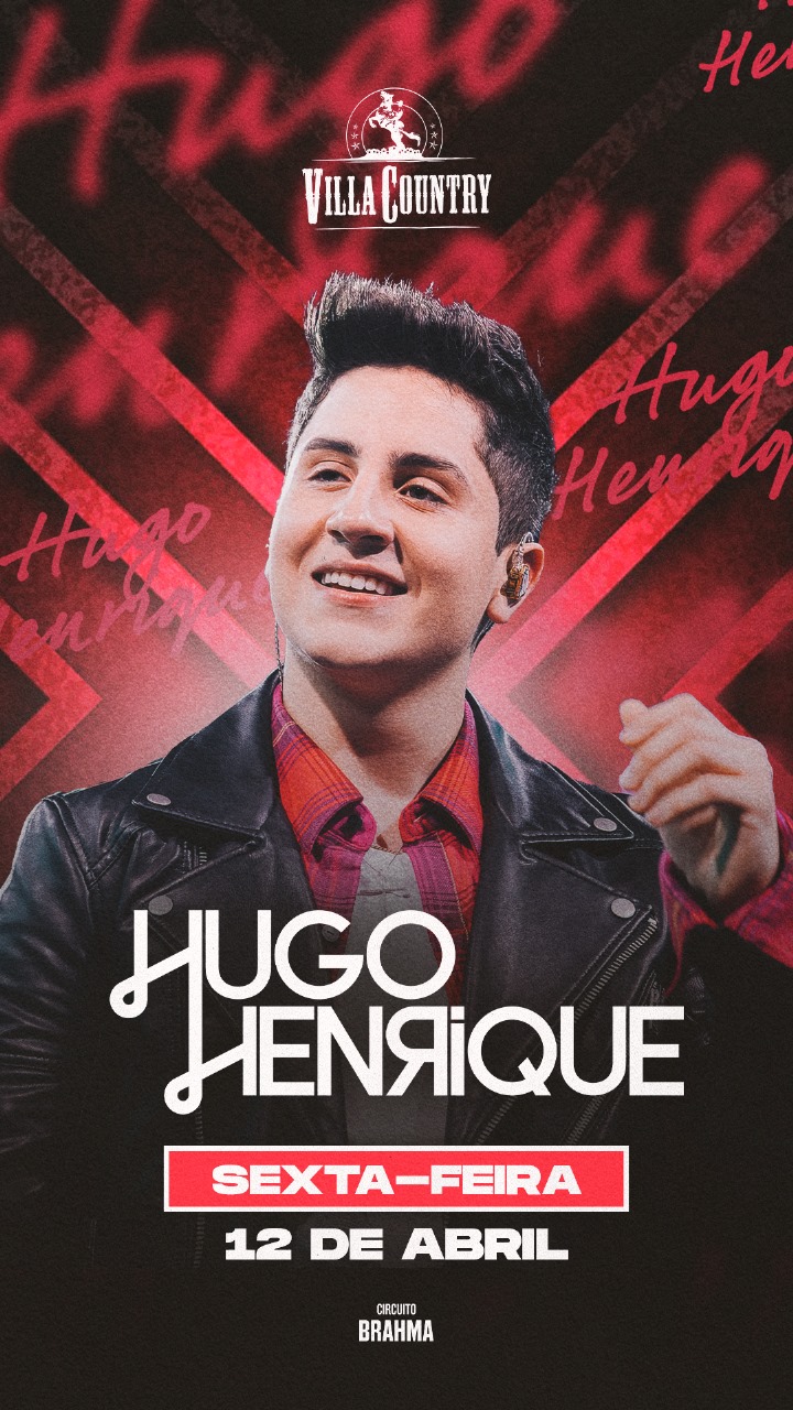 Hugo Henrique fará grande show no Villa Country