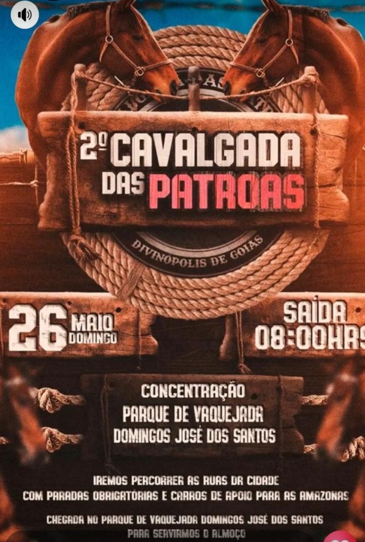 Divinópolis (GO): 2ª Cavalgada das Patroas ocorre em 26 de maio