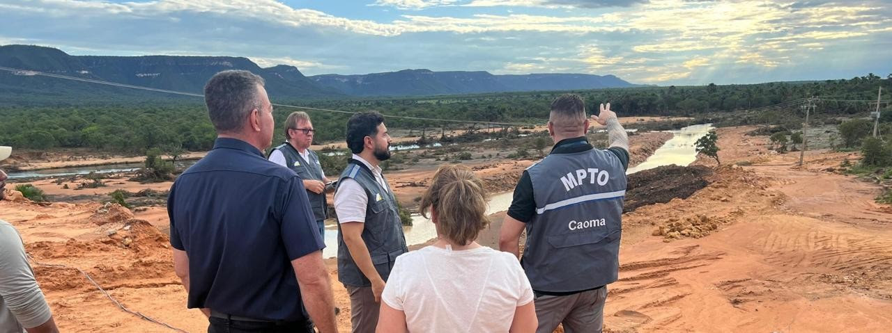 MPTO apura impactos ambientais após rompimento de barragem em Ponte Alta do Bom Jesus
