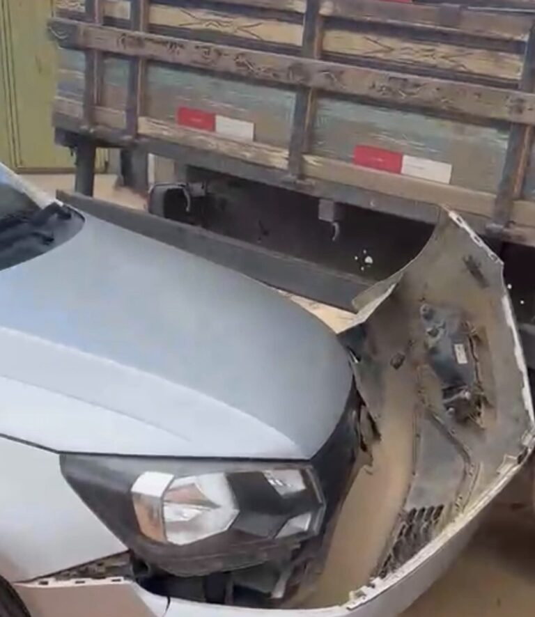 Acidente entre carro e caminhão causa danos materiais em trecho movimentado de Posse (GO)